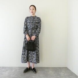 NOMBRE IMPAIR|オータムフォレストプリント ベルト付きワンピース(01-1-03-208-6-2)ノンブルアンペール