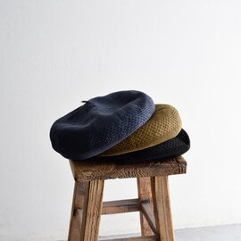 Nine Tailor｜ドライタッチ シルク ベレー帽 “Tassel Beret” n-1051-kk 帽子