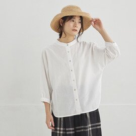 TUTIE.|コットンリネンパナマシアーチェックブラウス