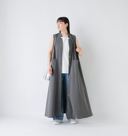 siro de labonte|サマーフランネル Aライン ロング シャツ ワンピース r523306-kr