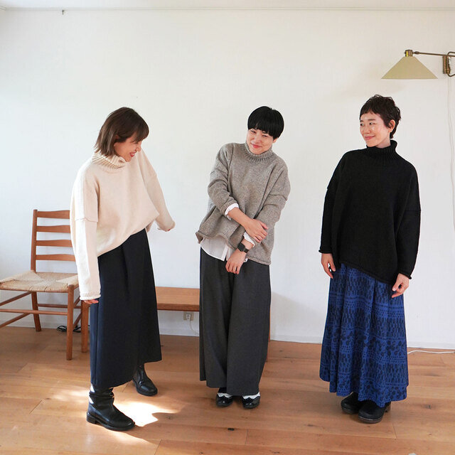 staff:(左から)156cm/160cm/157cm