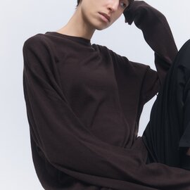 elegancese|Wool cashmere long-sleeve knit tee