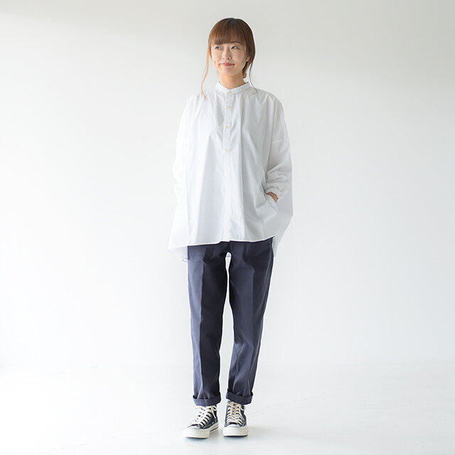 モデル:162cm / 43kg
color : navy / size : P0(XS)