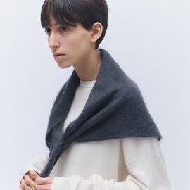 elegancese|Fur cashmere triangle scarf