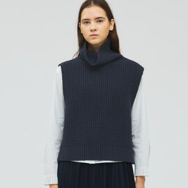 mizuiro ind|ワッフルハイネックベスト