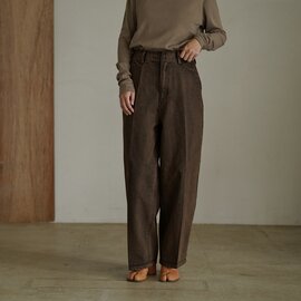 WHYTO.|センタープレス デニムトラウザー パンツ フルレングス centerpress denim trouser WHT25FPT4061 ホワイト