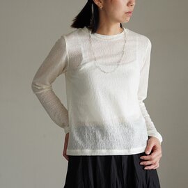 mizuiro ind|レース ジャカード プルオーバー カットレース素材 長袖 レイヤード lace jacquard P/O 3-210070 ミズイロインド
