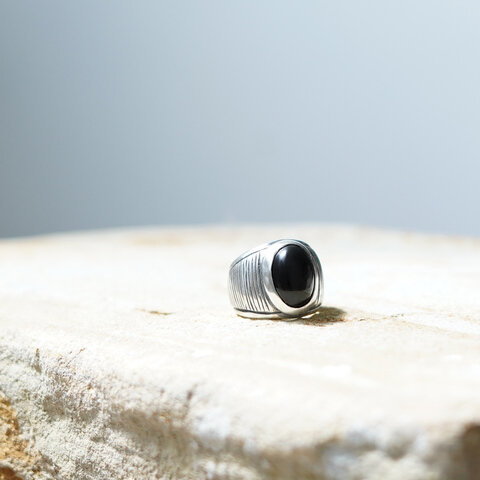 ReFaire|ダークアイズ オニキス リング Dark Eyes Onyx Ring メンズライク パワーストーン 指輪 黒瑪瑙 アクセサリー RC-RG011 ルフェール