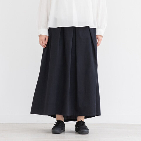 TUTIE.|エジプトコットンサテンタックロングスカート