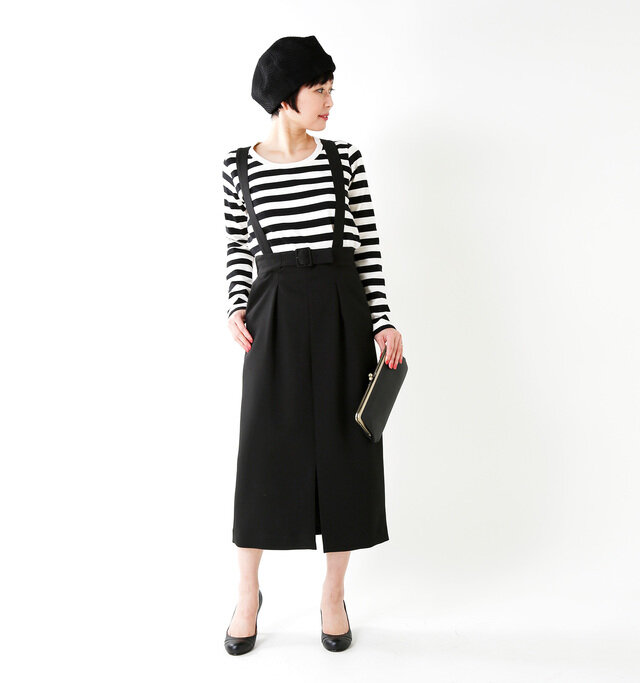model mayu:158cm / 48kg
color : black / size : 38
