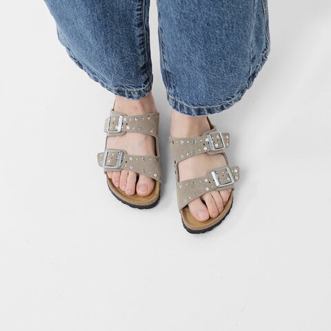 BIRKENSTOCK|アリゾナ リベット スエード レザー ナロー サンダル 細幅 “Arizona Rivet” arizona-rivet-tr