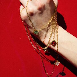 les bon bon|recto garnet necklace ネックレス 天然石 ガーネット