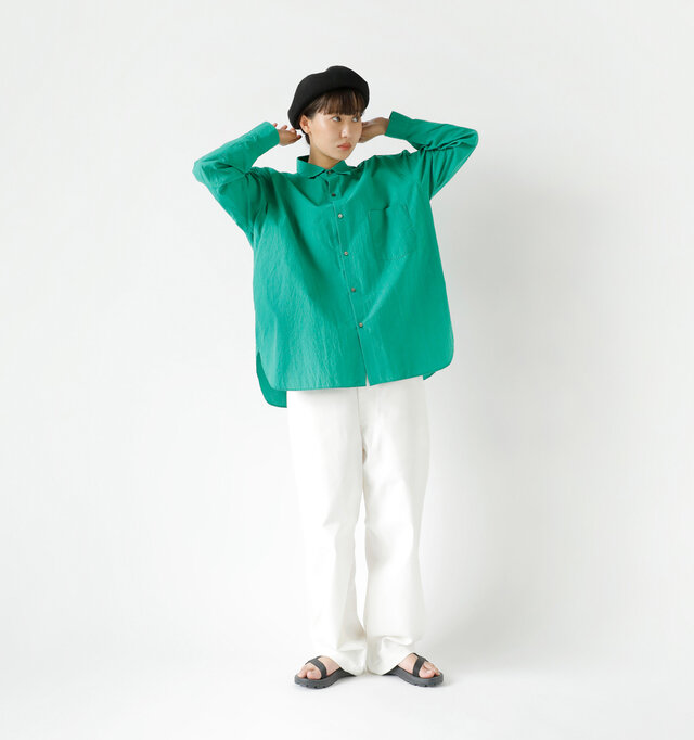 model mayuko：168cm / 55kg 
color : sea green / size : womans M