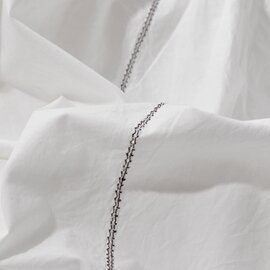 Le Melange｜60sコットンポプリン ピコミシン刺繍 スキッパーシャツ プルオーバー 8313206-fn