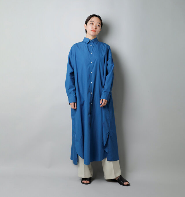 model saku：163cm / 43kg 
color : m-blue / size : 00