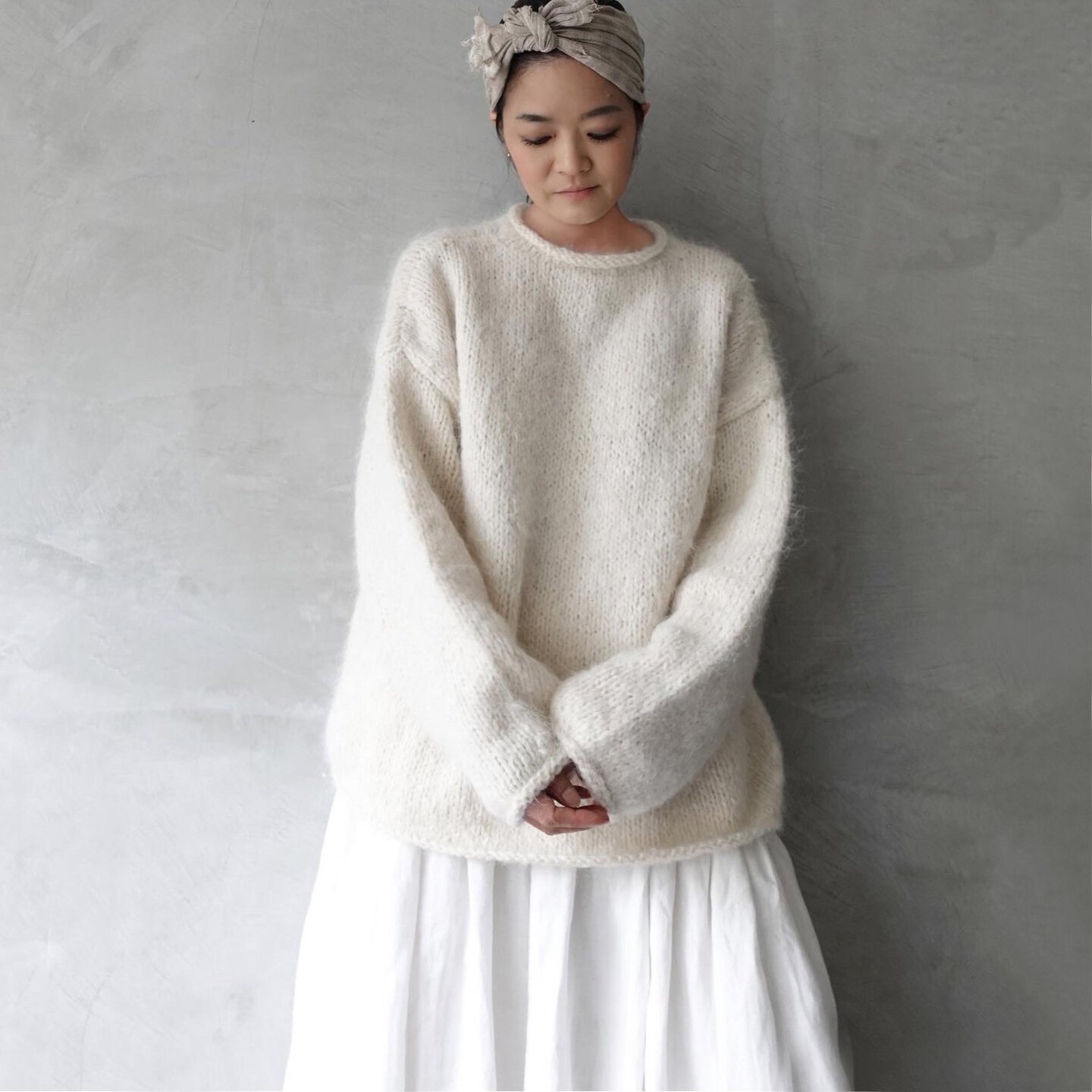ichi Antiquités｜PERU Hand Knit Wool SURI Alpaca Pullover - ichi