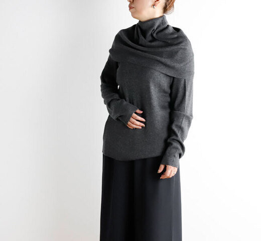 mizuiro ind|SALE30%OFF mizuiro ind ミズイロインド ケープカラーリブ プルオーバー 4-220072