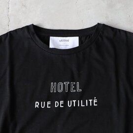 utilite｜テラヴェ プレミアムゴールド天竺 ロゴTシャツ「HOTEL」半袖Tシャツ