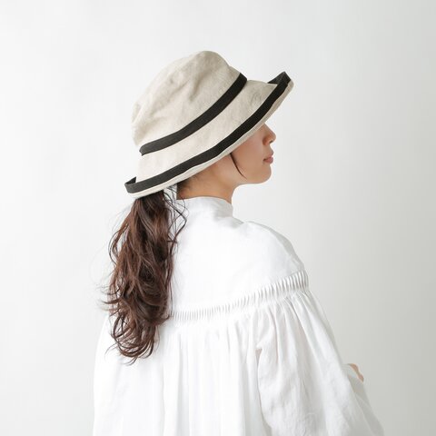 Chapeaugraphy|綿麻シャンブレー / 高密度織綿麻 キャペリンハット 帽子 00022o