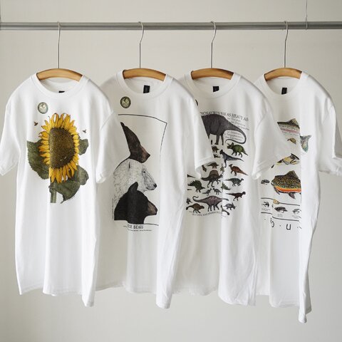 Liberty Graphics|プリントTシャツ 恐竜 ひまわり トラウト 熊 動物 アートT 半袖 ユニセックス 26ss-tee185 929 386 281 リバティーグラフィックス