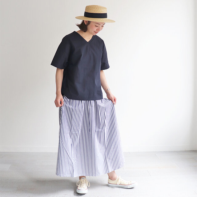 マットネイビー / 1 着用、モデル身長:167cm
