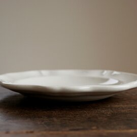 よしざわ窯｜き９３　　白い洋まる小皿