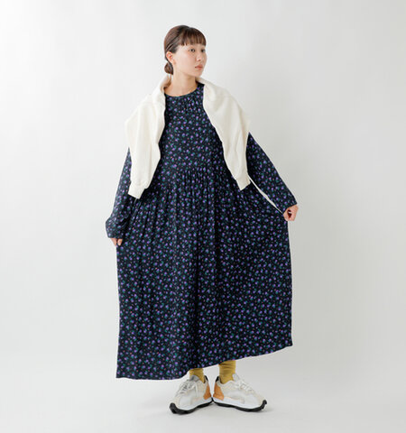 THE SHINZONE｜パープル フラワー ドレス ワンピース “PURPLE FLOWER DRESS” 23amsop01-fn