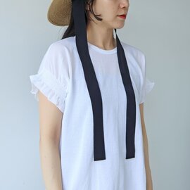 yuni|△強撚C/Ny sheer gather sleeve pullover 1701CT008261