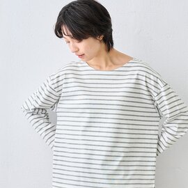 TOKYO BASIC|やわらかコットン100% ボーダーTシャツ|長袖 Tシャツ ボーダーカットソー