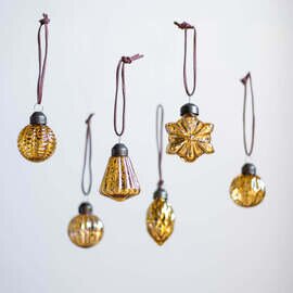 ANTRY|No.40 Mini Assort Champagne H4cm | ガラスオーナメント 12個入り | クリスマスオーナメント