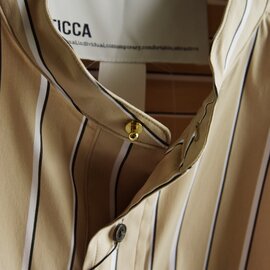 TICCA｜ノーカラー スクエア ビッグシャツ tbca-132-ms