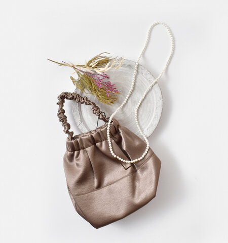 kaene|メタル サテン バッグ 040090o-mn