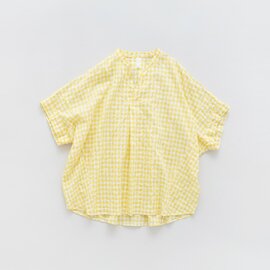 NATURAL LAUNDRY|先染めシャーリング スキッパーボールシャツ | 7263T-014