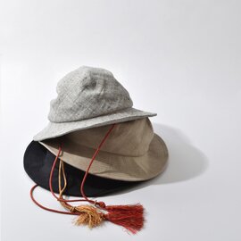 Nine Tailor｜ラミー リネン ヘリンボーン ハット “Gilly Hat” n-1060-nt-yh