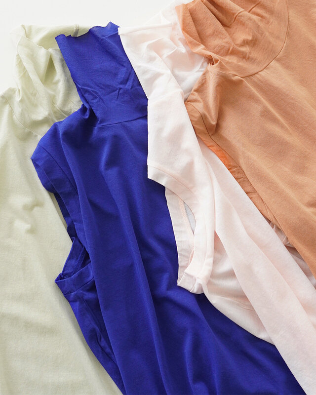 fog-green / lapis-blue / creamy-pink / orange-beige