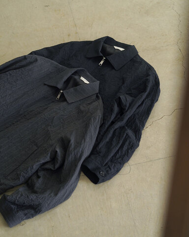 STILL BY HAND|ウール ライク ジップ アップ ブルゾン アウター ストライプ セットアップ可 BL01263WM スティルバイハンド