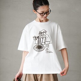 HARVESTY|PRINTED BOX TEE<FRONT/FOODIE MAN>プリントTee フーディーマン Tシャツ トップス 半袖 イラスト 手書き a52611
