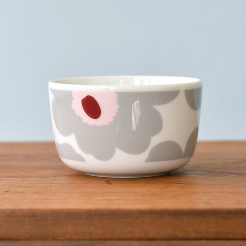 marimekko|ボウル UNIKKO ウニッコ ライトグレー×ピンク 250ml 2024AW