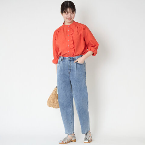 WESTWOOD OUTFITTERS｜涼ふわデニムのタックパンツ
