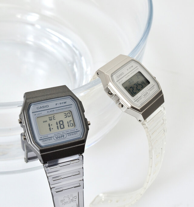 CASIO｜スタンダード クリアラバーベルト デジタル腕時計 f-91ws-tr - Piu di aranciato(ピウディアランチェート) |  キナリノモール
