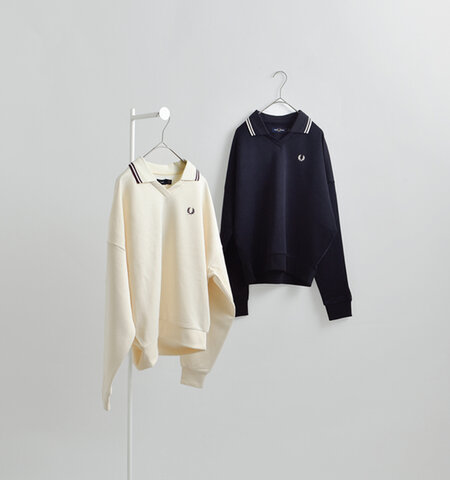 FRED PERRY|ティップライン オープンカラー スウェットシャツ Tipped Open Collar Sweatshirt g3140