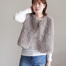 LE GLAZIK|ジレ ボアべスト エコファー ベスト 羽織り もこもこ GILET LG-B0423 FPT ル グラジック