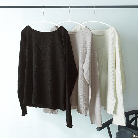 kauliina|インナー使いで華やぐ くしゅくしゅ カットソー / ハレの日 フォーマル オケージョン