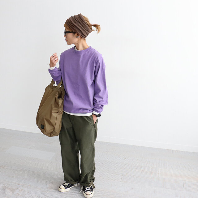 パープル / M 着用、モデル身長:158cm