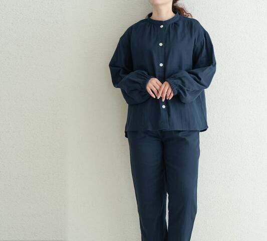 着る保湿クリーム|前開きスタンドカラースリーピングウェア