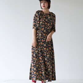 THE SHINZONE｜オリエンタル フラワー ドレス 花柄 ワンピース 24SMSOP04 シンゾーン
