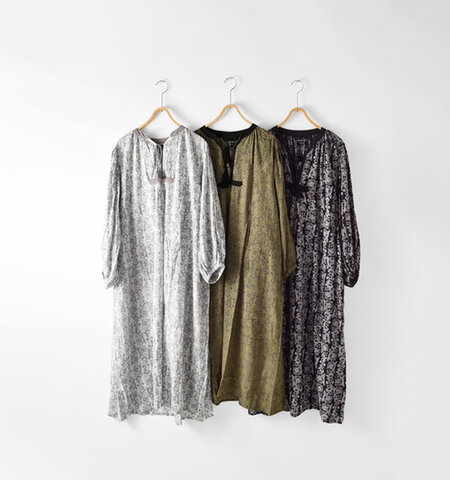 Soi-e|花柄 プリント スタンド プルオーバー ワンピース 821428-nk