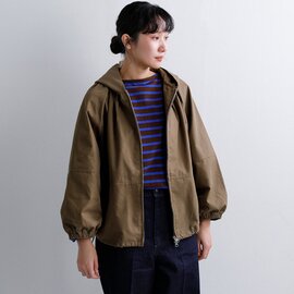 mao made|ライトツイル ギャザー フーディ ジップアップ ジャケット 641312