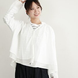 grin|綿麻キャンブリックレイヤースキッププルオーバー 8254t-011