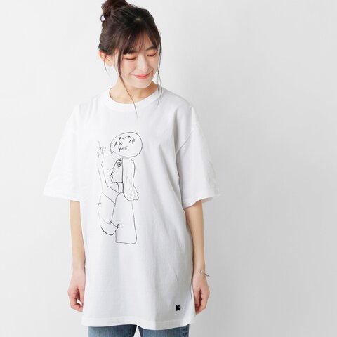 Mark Gonzales|ブラックエンジェルワッペン Screen Printed半袖Tシャツ mg22s-t15-31-ru